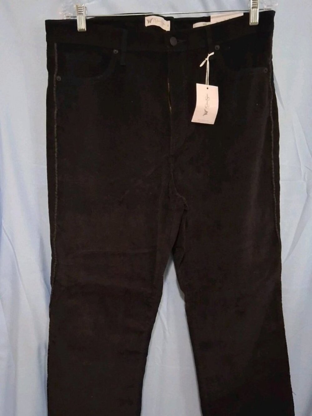Jessica Simpson NWT Womans Sz 16 Black Velvet Denim Stretch pants